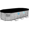 Каркасный бассейн BESTWAY POWER STEEL Ротанг 549х274х122см, 13430л + фильтр-насос 5678 л/ч, лестница, тент 56716 BW