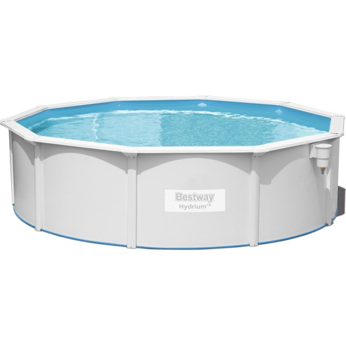 Стальной бассейн BESTWAY HYDRIUM 460х120см, 17430л + песочный ф/насос 5678 л/ч, лестница, тент, подстилка 56384 BW